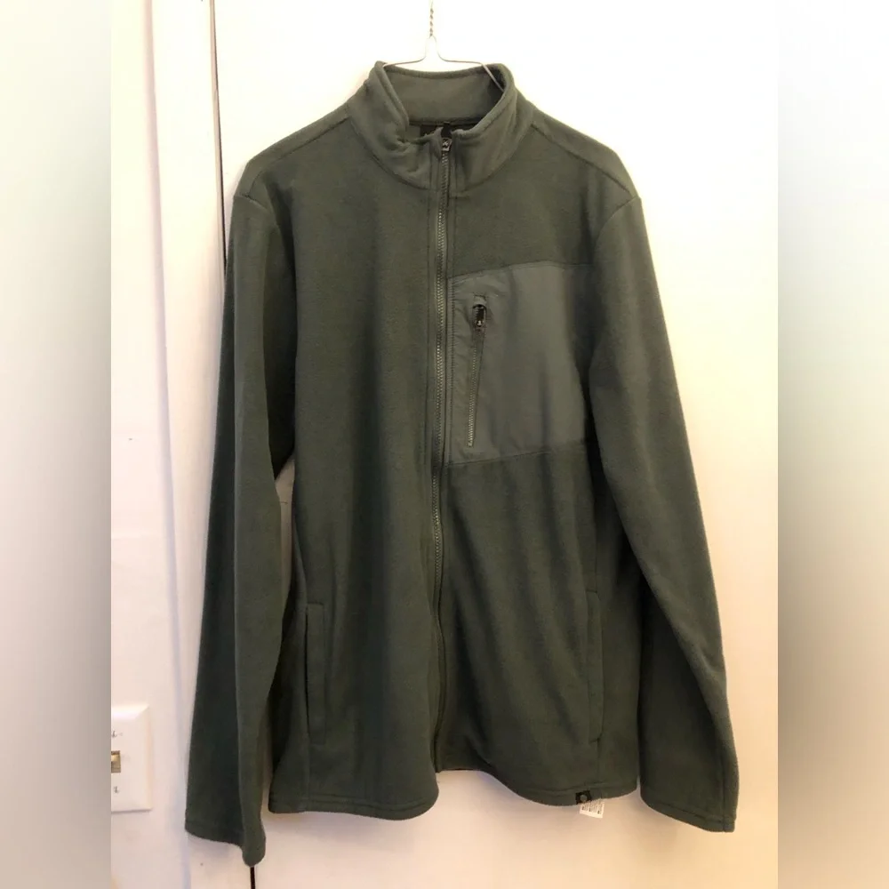 Balance Collection Men's Olive Zip-Up Sweater